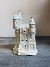 Vintage Porcelain Night Light Sand Castle White Pink And Blue Pastel Towers picture