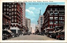 Postcard Main Street Looking North from Walker in Houston, Texas picture