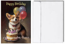 Welsh Corgi Dog Birthday Card hand-crafted picture