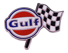 Gulf Racing Logo Oil Fuel Mechanic Car Classic Checkered Flag 1.3