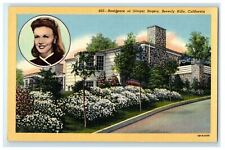 c1920's Residence Of Ginger Rogers Beverly Hills California CA Vintage Postcard picture