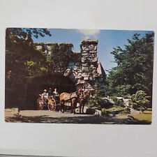 Lake Mohonk Mountain House East Entrance Horse Carriage Vintage Chrome Postcard picture