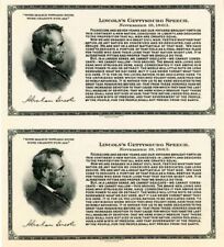 ABN Uncut Pair of Cards - American Banknote Company Americana - American Bank No picture