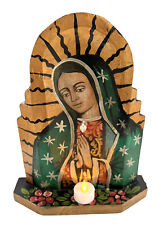 VIRGIN GUADALUPE Nicho, Mexican Retablo Virgin Mary, Altar Ofrenda Nicho picture