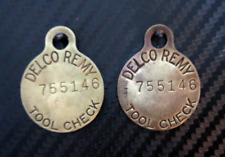 Vintage Automotive, GM Delco Remy Factory Tool Checks Brass Tag #755146, Pair picture