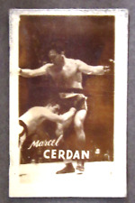 1948 MARCEL CERDAN Boxing Champions #23 Topps Magic Photo trading card picture