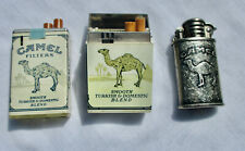 Lot of 3 Vintage Metal & Plastic Camel Cigarette Lighters Sold As Is picture