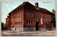 Albany St. School Schenectady New York—Antique German Postcard c1909 (Very Rare) picture