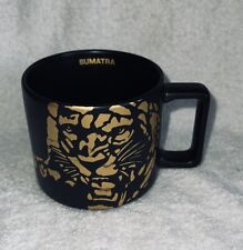 Starbucks Sumatra Mug Tiger Matte Black & Gold Cup 14 Oz 414ml Coffee Tea 2016 picture