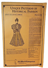 Vintage Old World Enterprises 1890's Walking Dress #891 Sewing Pattern 8-14 size picture