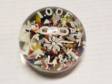 Vtg. 1900's Antique Glass Colorful Paperweight I.O.O.F F.L.&T. picture