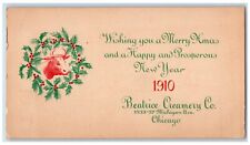 c1905 Christmas Holly Donkey Head Beatrice Creamery Co. Advertising Postcard picture