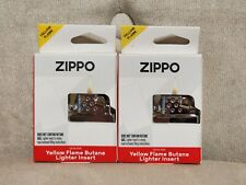 NEW TWO (2) Chrome Zippo Z8A20 65800 Yellow Flame Butane Lighter Insert picture