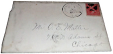 FEBRUARY 1895 ILLINOIS CENTRAL CHICAGO FREEPORT & DUBUQUE RPO HANDLED ENVELOPE picture
