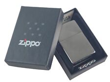 Zippo 200 Reg Brush Finish Chrome Pocket Lighter Brand New in Box picture