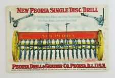 Postcard Peoria Single Disc Drill Farming Peoria Illinois 1912 picture