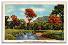 Generic Scenic Greetings Landscape Sanbornville NH UNP LInen Postcard R27 picture