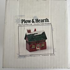 Plow and Hearth Hinged Porcelain Cabin Ornament  2011 NEW in Box Item 87024 CAB picture