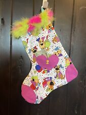 Homemade  Christmas stockings DOG theme Left facing picture