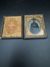 Daguerreotype Tin 1800s Photo Case Civil War Military Man picture