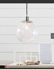 New West Elm Globe Pendant 707828 Clear Shade Fixture Polished nickel picture