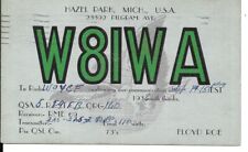 QSL 1936 Hazel Park Michigan   radio  card picture