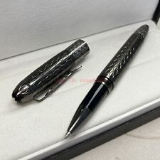Luxury Great Writers Series Gun Black Grid Stripes 0.7mm Ink Rollerball Pen picture
