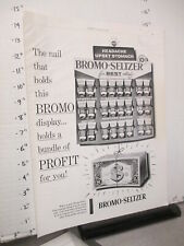 trade magazine ad 1958 BROMO SELTZER headache upset stomach store display picture