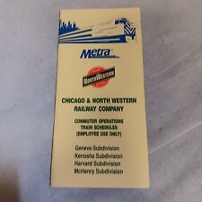 Metra Chicago and NorthWestern Employee Timetable 1995 picture