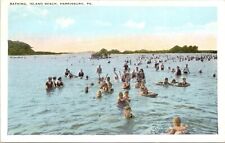 C.1920s Harrisburg PA Bathing Beach Island Swimsuit Pennsylvania Postcard 921 picture