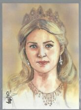 The Tudors Rare and exclusive hand drawn  Sketch card Dual Auto   1/1 picture