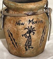 Vintage  N.M. Native American Kokopelli Pottery Decorative  Hand Painted Vase picture