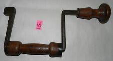 Lot 16 - Vintage Carpenter's Brace / Hand Drill - Wood + Metal - 16.25