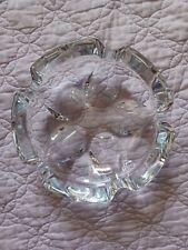 vintage crystal ash tray heavy picture