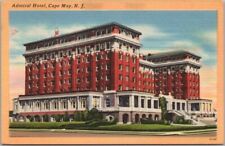 CAPE MAY, New Jersey Postcard ADMIRAL HOTEL Street View / Tichnor Linen / 1953 picture