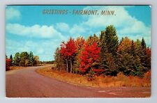 Fairmount MN-Minnesota, General Greetings Road, Antique, Vintage Postcard picture