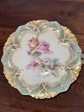Antique RS PRUSSIA Hand Painted Floral Roses Gold Gilded Accents picture