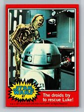1977 Topps Star Wars #87 - The droids try to rescue Luke R2-D2 C-3PO picture