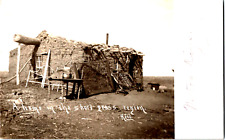 VTG RPPC Postcard Norton, Kansas 1908 Sod House by Reed short grass region picture