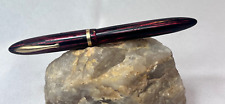 Vtg Sheaffer Balance 500 Fountain Pen Red Brown Striated Lever Feed AS IS picture