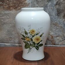 Vintage Yellow Roses Ceramic Vase picture