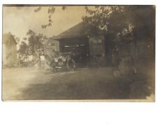 c1910 EARLY CAR Coming Out Of Garage Vermont VT RPPC Real Photo Postcard picture