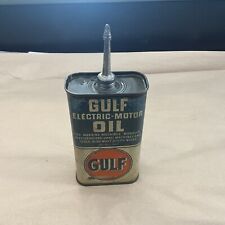 Vintage Gulf Electric Motor Oil Can Handy Oiler Pricer 25 Cents Lead Top picture
