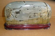 Chinese Picture Jasper Painting Stone Dendritic Siltstones Suiseki Viewing Stone picture