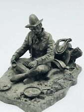 The Cowboy Fine Pewter Statue by Ron Hinote Franklin Mint Figure Sculpture picture