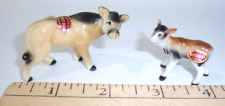 Vintage Sanyo Japan Miniature Bone China Cow and Calf picture