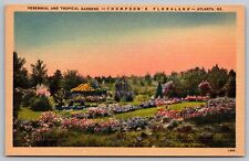 Perennial And Tropical Gardens Thompsons Floraland Atlanta Georgia GA Postcard picture