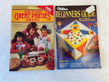 VTG 1983 Wilton How to Give Great Parties For Kids + CAKE DECORATING BEGINNERS picture