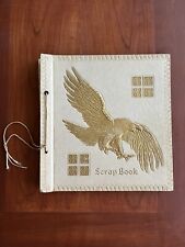 Vintage Leather Scrapbook Gold Eagle Gothic picture