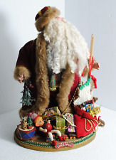 Vintage Handcrafted Santa Claus Figurine Antique Toys Extremely Tilted Head OOAK picture